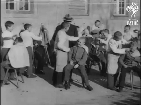 hand clippers haircuts military orphanage Germany 1924