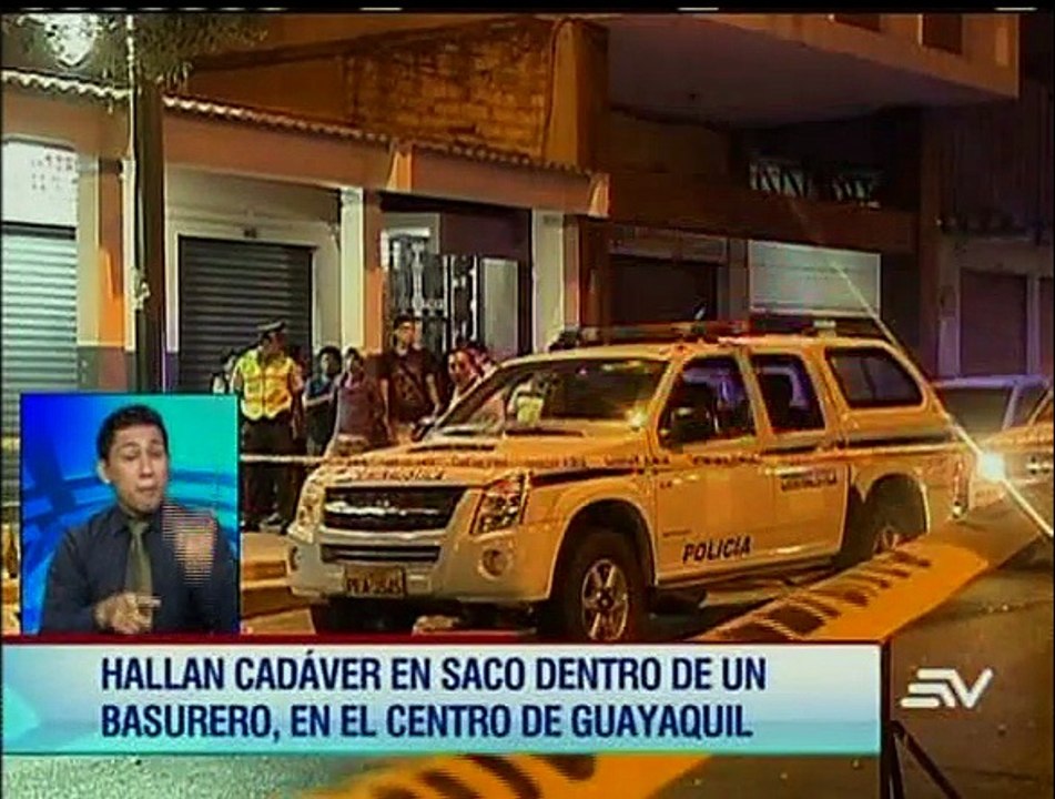 Hallan un cadáver dentro de un saco en el centro de Guayaquil
