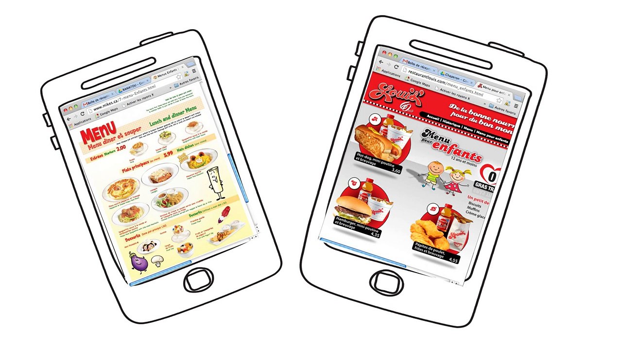 Que pensez-vous des menus pour enfants dans les restaurants?