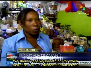 Ecuadorian government proposes social security benefits for housewives