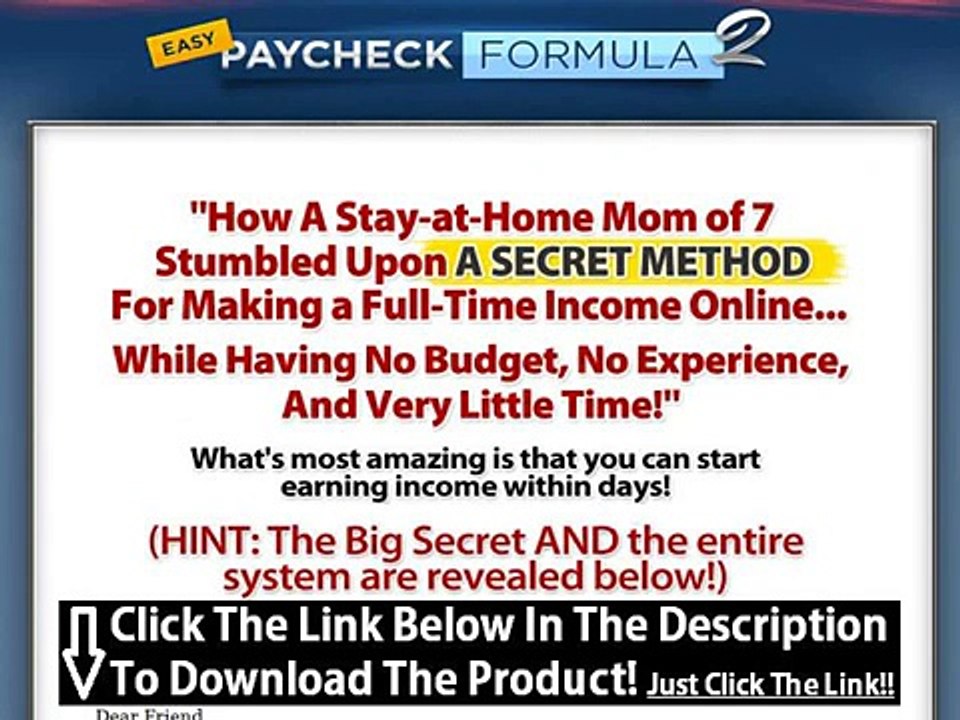 Easy Paycheck Formula Bonus + Easy Paycheck Formula 2 Review