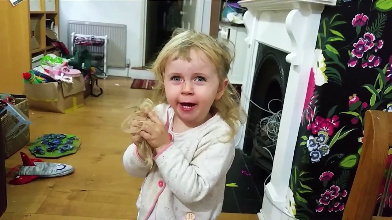 Kid Cut Her Own Hair and gives himself a mullet