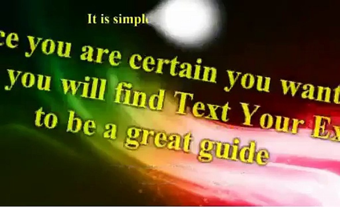 Text Your Ex Back Review