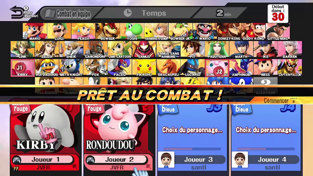 Super Smash Bros. - Quelques parties multi, en 2 vs. 2