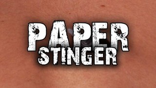 Paper Stinger Against Bare Back in Slow Motion