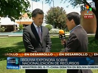 Bolivia to share experience with natural gas nationalization with G-77