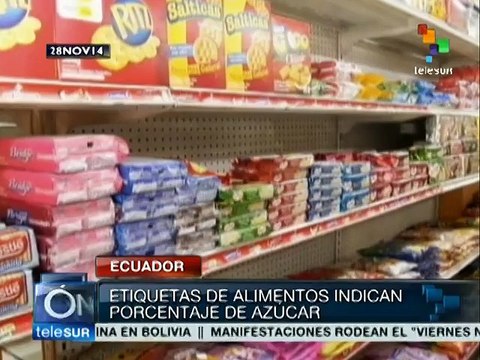 Ecuador: etiquetas de alimentos logran control de azúcar, grasa y sal