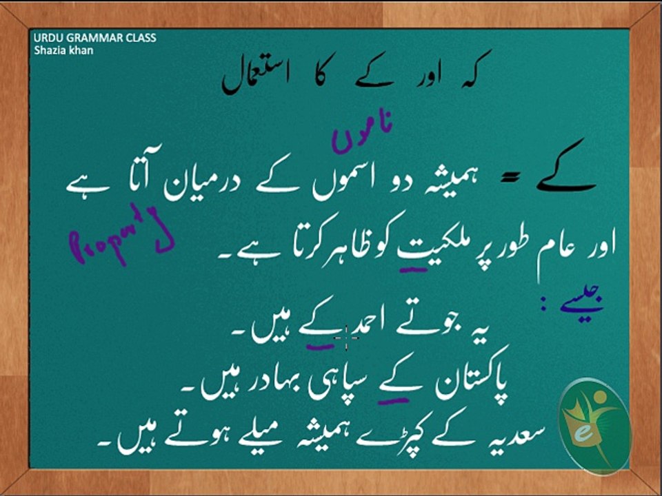 Urdu Grammar Part 7 (kay or kah ka farq)