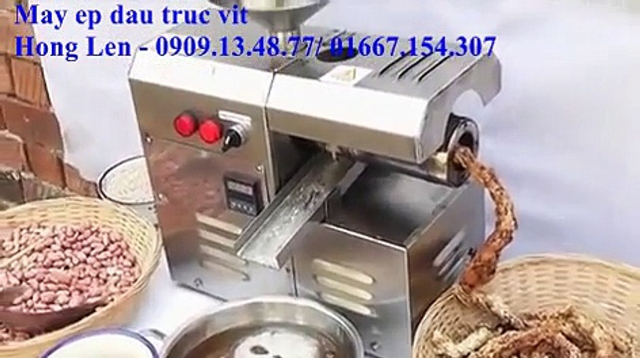 Máy ép dầu lạc, đậu phộng, đậu nành, mè, hạnh nhân phù hợp cho cơ sở sản xuất nhỏ