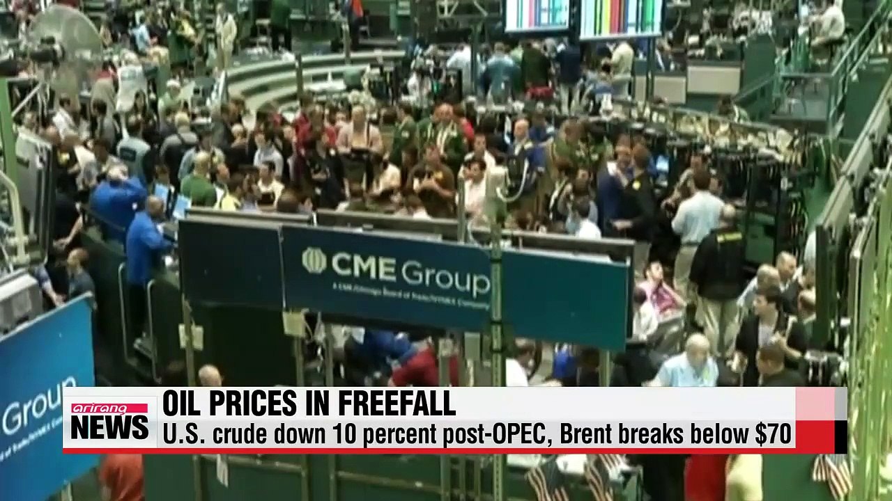 Oil prices in freefall post OPEC, Brent falls below $70