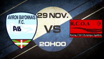 Samedi 29 Novembre à 20h - Aviron Bayonnais  - RCO Agde - CFA2  H, J10