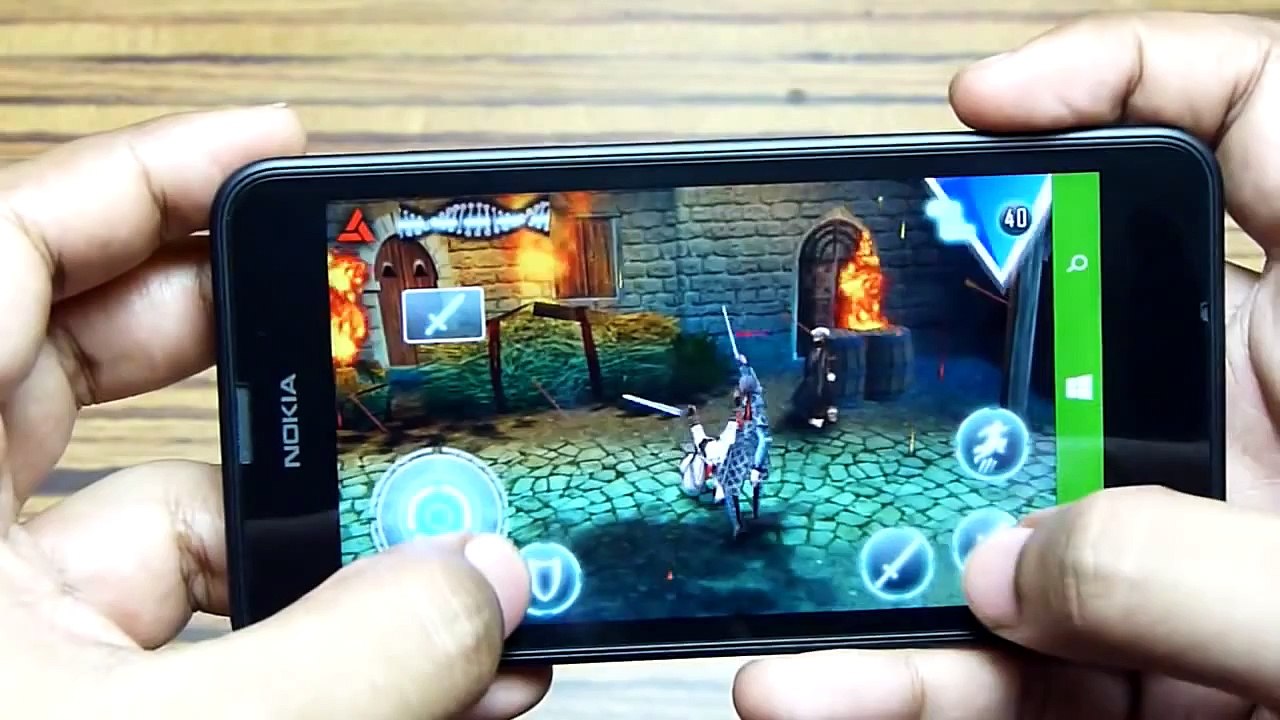 Nokia Lumia 630 Gaming Test - Asphalt 8,Hot Pursuit,Six-Guns,Assassins Creed