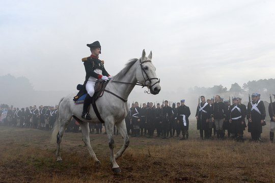 Reconstitution de la bataille d'Austerlitz par les élèves de Saint Cyr Coëtquidan
