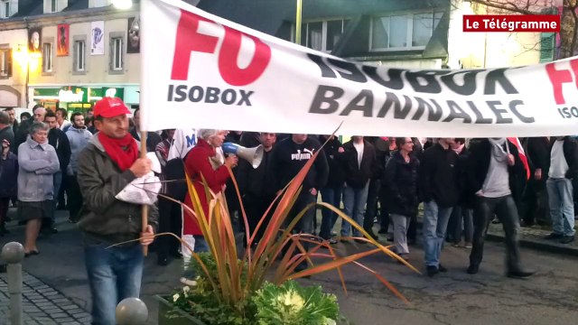 Bannalec. Manifestation de soutien aux salariés d'Isobox