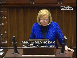 Poseł Aldona Młyńczak - Wystąpienie z dnia 27 listopada 2014 roku.