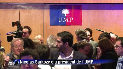 Sarkozy élu président de l'UMP, son score moins élevé qu'attendu