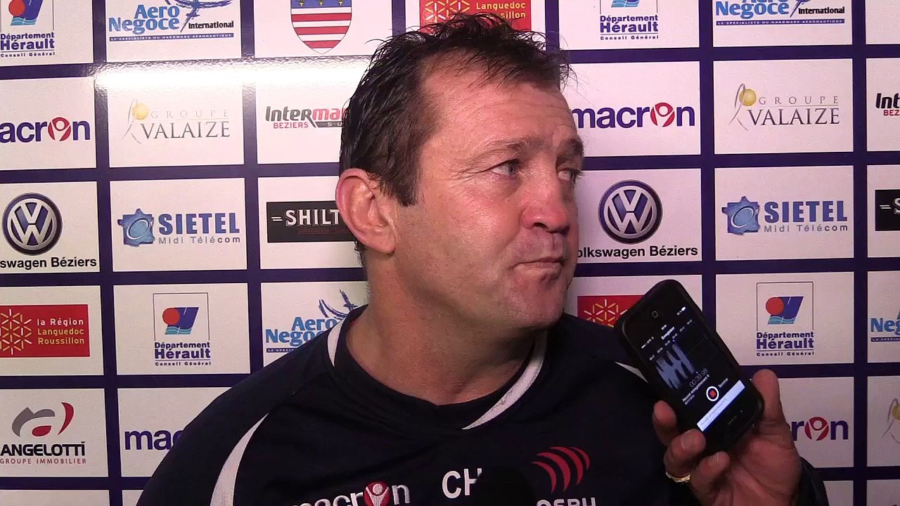 13° journée de ProD2 ASBH -  US Carcassonne réaction Christophe Hamacek