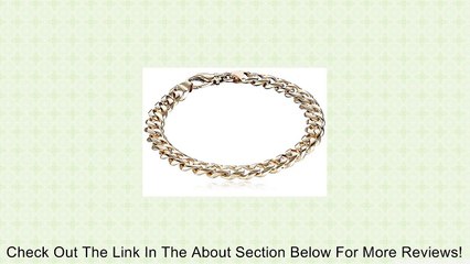 Download Video: 14K Yellow Gold Men's 8.4mm Fancy Cuban Bracelet, 8.5