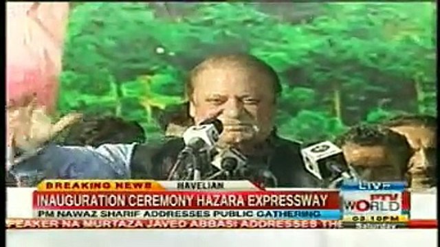 PM Nawaz Sharif Speech at Ground Breaking Ceremony Hazara Motorway November 29, 2014 P-1