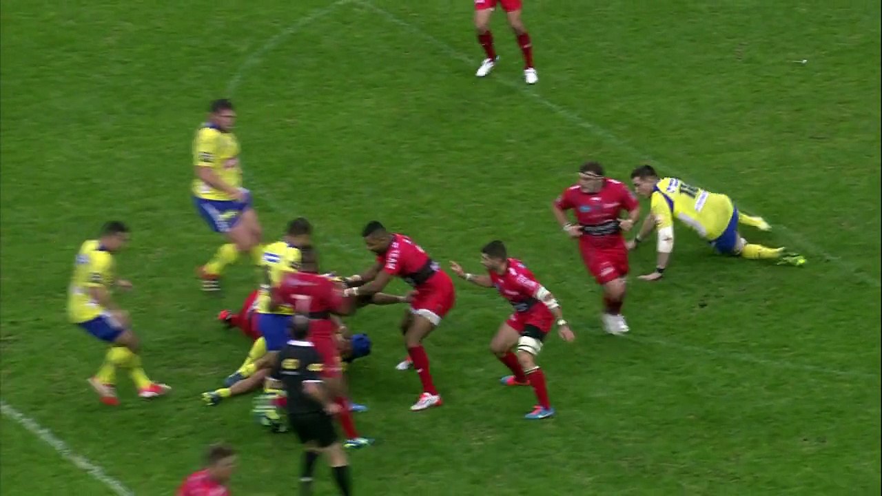 TOP14 - Toulon-Clermont: Essai Aurélien Rougerie (CLE) - J12 - Saison 2014/2015