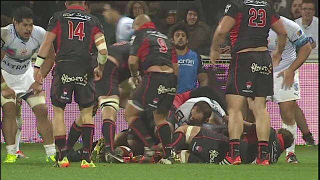 TOP14 - Lyon-Montpellier: Essai Juan-Manuel Leguizamon (LYO) - J12 - Saison 2014/2015