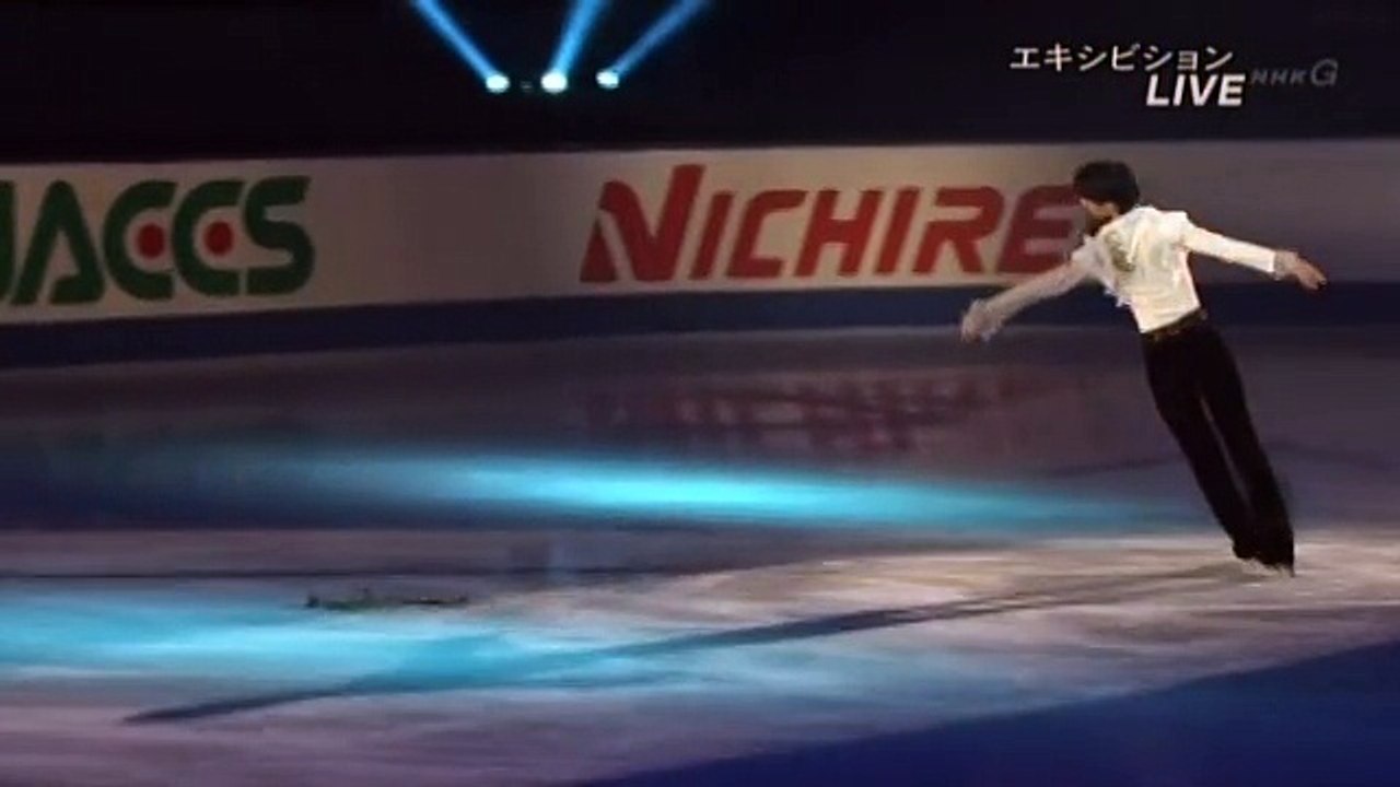 2014NHK杯フィギュア「エキシビション」羽生結弦 東日本大震災復興支援ソング“花は咲く”