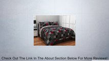 TWIN Red Black Gray Loft Living Geo Blocks Complete Bed in a Bag Bedding Set Review