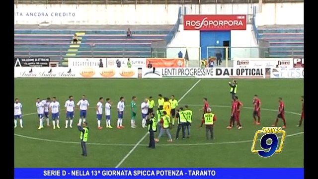 SERIE D | Nella 13esima giornata spicca Potenza-Taranto