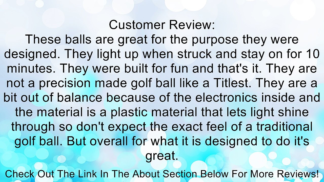 Night Flyer Lighted Golf Balls - 4 Ball Variety Pack Review