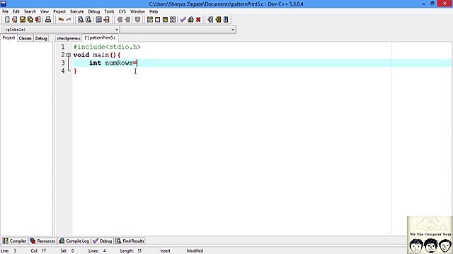 C Practical and Assignment Programs-Pattern Printing Lecture# 17
