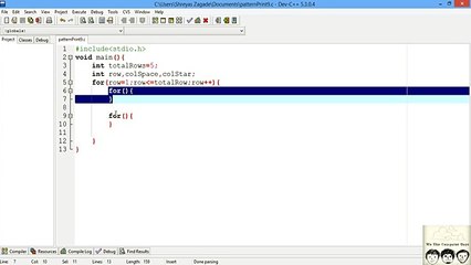 C Practical and Assignment Programs-Pattern Printing Lecture# 20