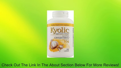 Kyolic Aged Garlic Extract Cholesterol Formula 104 - 300 Capsules Review