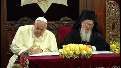 Papa ve Bartholomeos Ortak Bildiri İmzaladı