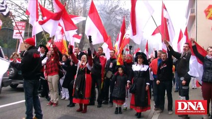 Manifestation de Unserland à Colmar
