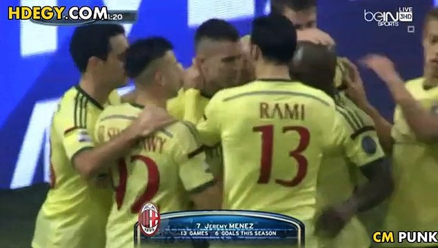 اهداف مباراة اي سي ميلان و اودينيزي فى الدوري الايطالى 2014-2015