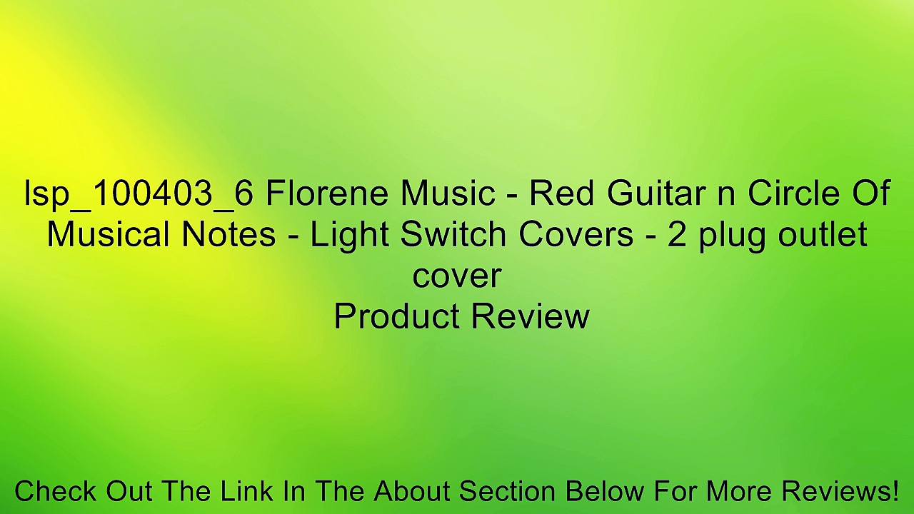 lsp_100403_6 Florene Music – Red Guitar n Circle Of Musical Notes – Light Switch Covers – 2 plug outlet cover Review