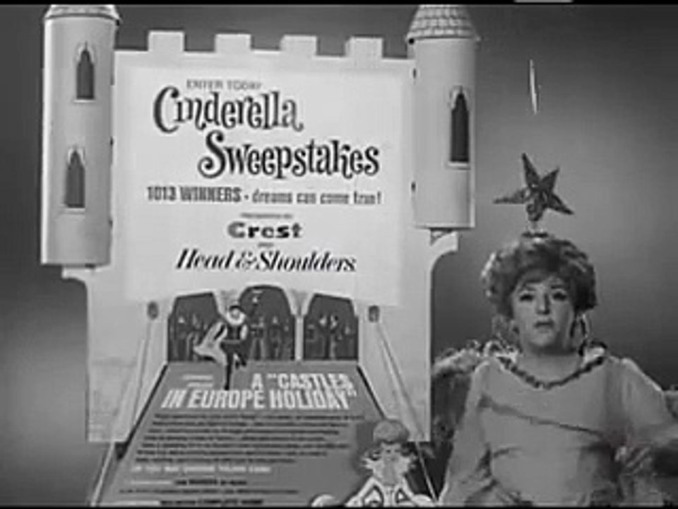 VINTAGE CREST TOOTHPASTE COMMERCIAL ~ CINDERELLA PEGGY CASS ON WIRES CONTEST