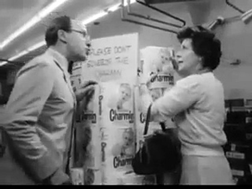 VINTAGE 1960's CHARMIN AD ~ MR WHIPPLE GETS CAUGHT HAVING AN ORGASMIC EVENT WITH A CHARMIN PACKAGE