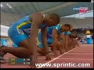 Asafa Powell - 9.77sec. 100m WR. 1st