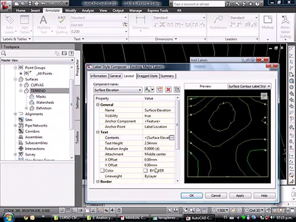 [12_16] AutoCAD Civil 3D 2010 - Superficies | Clase 2