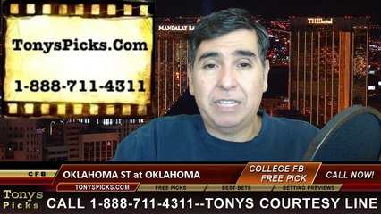 Download Video: Oklahoma Sooners vs. Oklahoma St Cowboys Free Pick Prediction NCAA College Football Odds Preview 12-6-2014