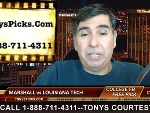 Louisiana Tech Bulldogs vs. Marshall Thundering Herd Free Pick Prediction NCAA College Football Conference USA Championship Game Odds Preview 12-6-2014