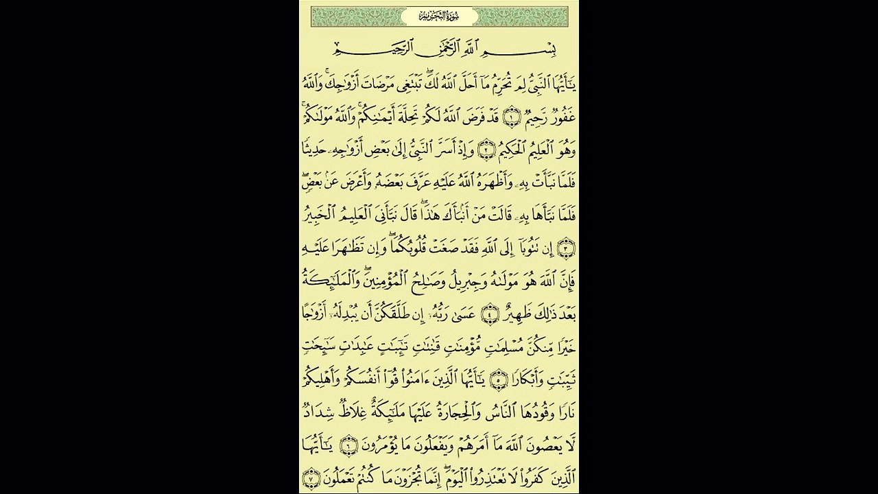 066 - عبد الباسط عبد الصمد - سورة التحريم - برواية حفص عن عاصم