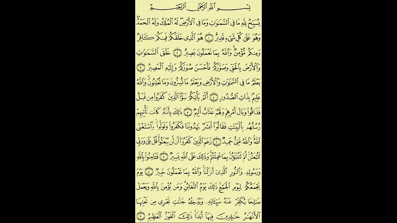 064 - عبد الباسط عبد الصمد - سورة التغابن - برواية حفص عن عاصم