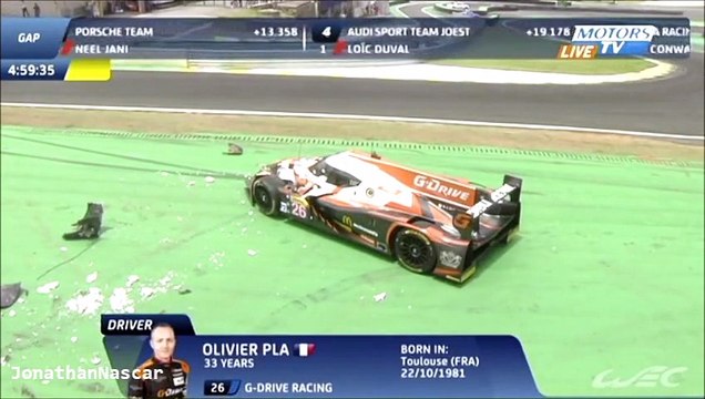 Olivier Pla big crash Sao Paulo 2014 FIA WEC