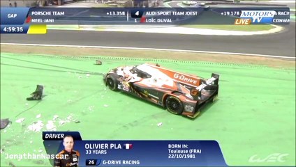 Olivier Pla big crash Sao Paulo 2014 FIA WEC