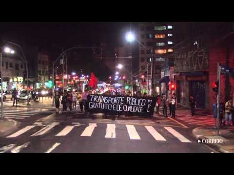 Movimento Passe Livre faz protesto no Centro de Campinas