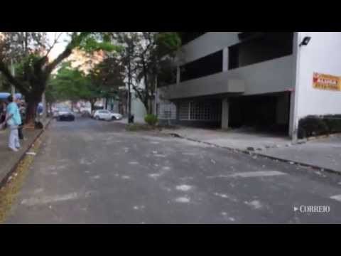 Placa de concreto de prédio desmorona em Campinas