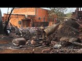 Galpão incendiado tinha 100 toneladas de recicláveis