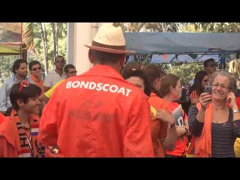 Torcedores comemoram vitória da Holanda